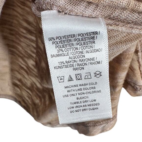 Free People Maddie Oversized Burnout Tee Small Tan Distressed We The Free Casual - Picture 6 of 6